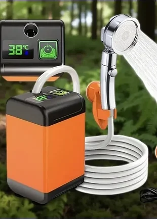 Душ портативный outdoor shower 1402 | портативный походный душ с аккумулятором 7800 mah