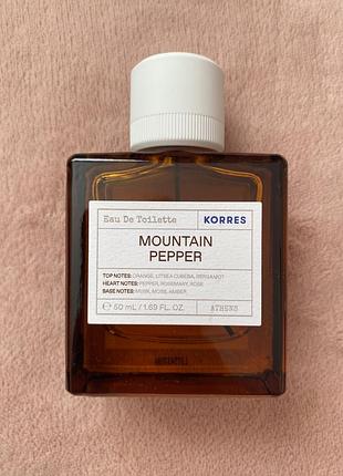 Нова туалетна вода korres mountain pepper
