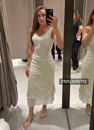 Двойная юбка zara премиум коллекция