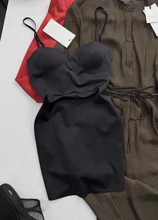 Чорна сукня з поліамідної пряжі від zara. вживу 🔥 щільна, з утяжкою, моделююча;