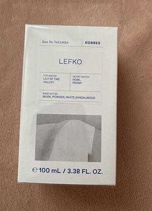 Нова запечатана туалетна вода korres lefko