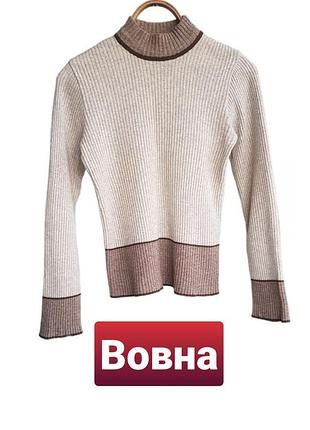 Вовняний гольф бедевий светр італійський джемпер водолазка claudia