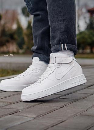 Чоловічі повсякденні демісезонні кросівки nike air force 1 high натуральна шкіра 36-45