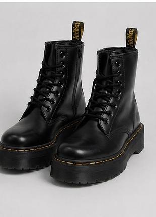 Черевики dr. martens чорні шкіряні на масивній платформі