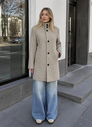 Напівшерсятне подовжене пальто шерсть reiss