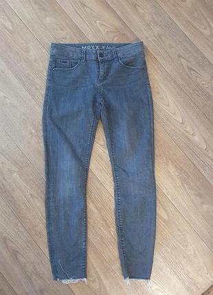 Серые джинсы скинни mexx jeans размер 27 / женские узкие джинсы графит оригинал