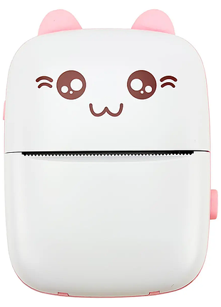 Портативный мини принтер термопринтер mini printer pink 6