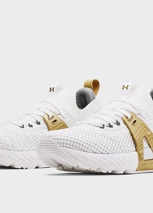 Жіночі білі кросівки ua w project rock 4 under armour, розмір 38,5-24,5 см