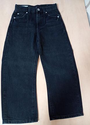 Джинсы zara на мальчика 122, 6 - 7 лет черные