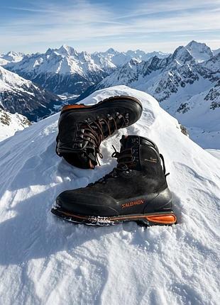Чоловічі вінтажні альпіністські черевики salomon super mountain (eu розмір 40 / 25 см) vintage чорні шкіряні замшеві горпкор gorpcore y2k в колекцію