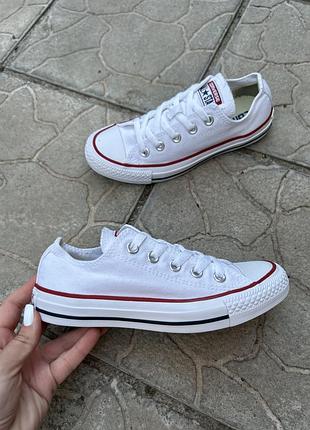 Базовые белые кеды кеди оригинал converse all star 34-35p