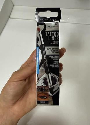 Водостійка підводка від maybelline tattoo liner чорна