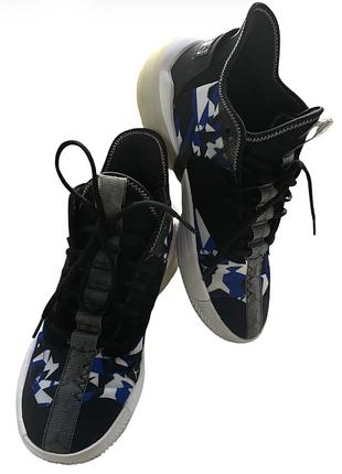 Jordan react elevation “fractal pattern – black racer blue” — баскетбольные кроссовки, eu 42 6