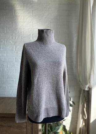 Светр пуловер    гольф тауп бежевий  🐑 кашемір вовна ffc fashion,s,36-38