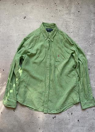Чоловіча бавовняна вінтажна сорочка polo ralph lauren