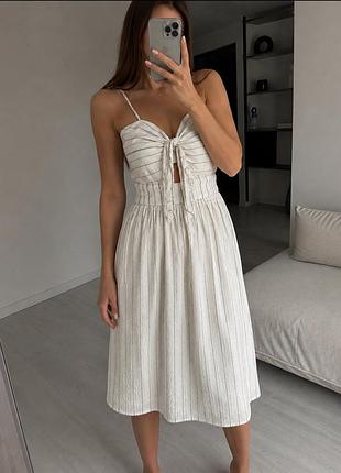 Платье с натуральной ткани zara