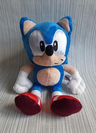 Плюшевая мягкая игрушка еж соник (sonic the hedgehog) от sega, 30 см