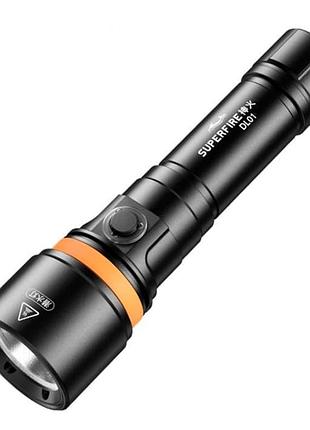 Ліхтар ручний для дайвінгу dl01 superfire 1400 lumen ip68
