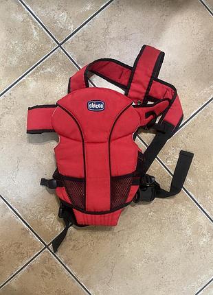 Ерго рюкзак-кенгуру chicco go baby червоний