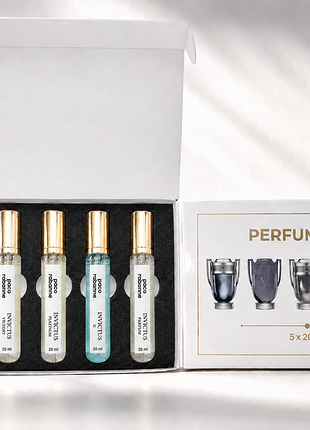 Подарунковий набір чоловічих парфумів perfume set paco rabanne пако рабане invictus 5×20 мл