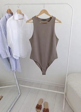 Кофейний еластик боді zara