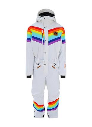 Лыжный комбинезон oosc clothing white rainbow ski suit size s bogner rossignol
