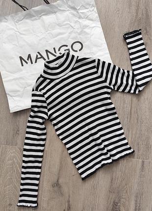Лонгслів реглан водолазка в поломку mango рр128