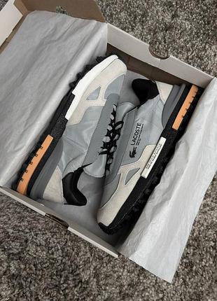 Lacoste elite active light grey black 3