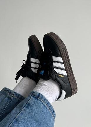 😍 жіночі кросівки adidas samba rose w black gum