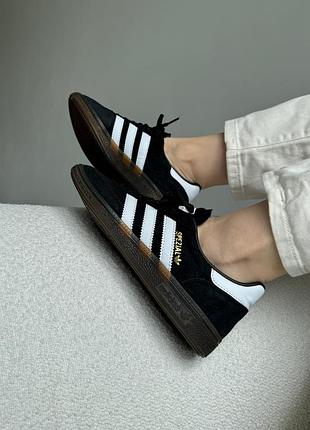 😍 жіночі кросівки adidas spezial black/white adi-0432