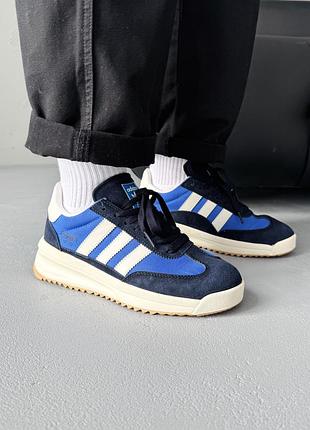 Мужские кроссовки adidas sl 72rtn black/blue/white