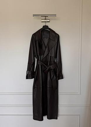Шкіряний плащ massimo dutti