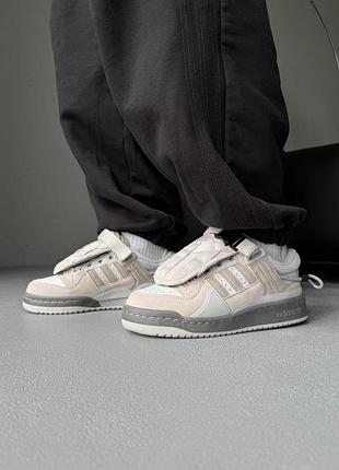 Кроссовки женские adidas forum low x bad bunny light grey