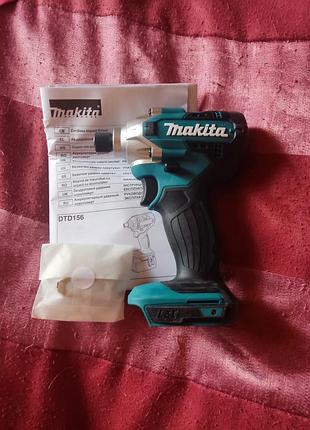 Аккумуляторный ударный шуруповерт makita dtd156 (каркас) новый