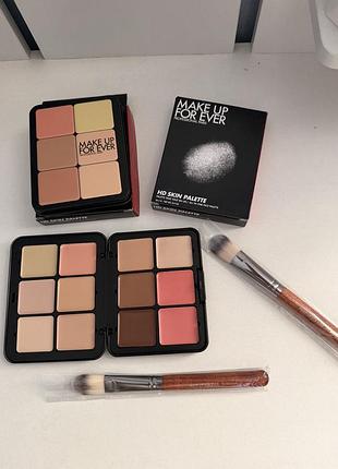Make up for ever hd skin palette — професійна палетка для обличчя 12 відтінків + пензлик