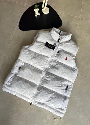 Мужская мужская жилетка безрукавка polo ralph lauren white