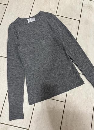 Напів вовняний базовий топ лонгслів сірий меланж розмір xs s колекція primark edit