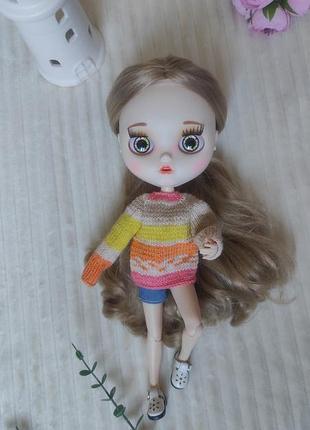 В'язаний светр кардиган одяг для ляльки блайз 30 см neo blythe