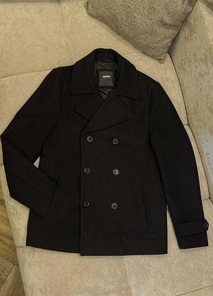 Вовняне пальто burton london чорне, розмір s