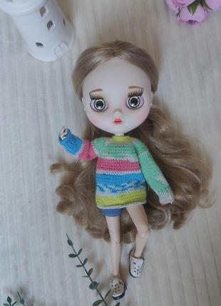 В'язаний кардиган светр одяг для neo blythe 30 см  лялька блайз