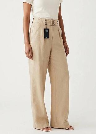 Льняні брюки m&s collection