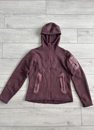 Жіноча флісова кофта з капюшоном арктерікс arcteryx arc'teryx covert hoody outdoor fleece polartec size s с розмір фліска кофта зіп худі оригінал