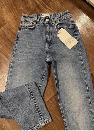 Джинси мом прямі по фігурі висока посадка zara 32 варені нові колекціі