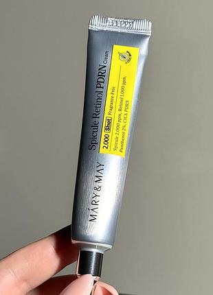 Укрепляющий крем для лица с микроиглами и ретинолом mary&may spicule retinol pdrn cream 15 g