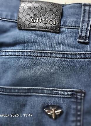 Gucci брендовые хлопковые джинсы
