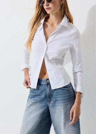 Классическая базовая белая рубашка (блузка) от "h&amp;m"
