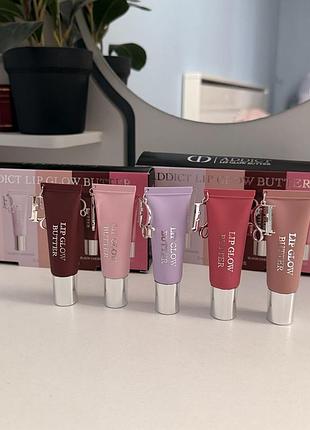 Dior addict lip glow butter set 5×5 ml — набір бальзамів для