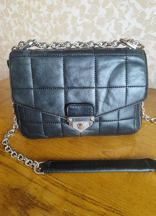 Оригинальная сумка michael kors soho small quilted leather bag (черная)