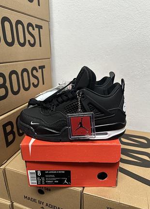 Кроссовки nike jordan 4 x bike black / найк джордан 4 черные 36 37 38 39 40 41