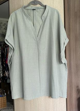 Блузка shein 5xl світло оливковий колір
